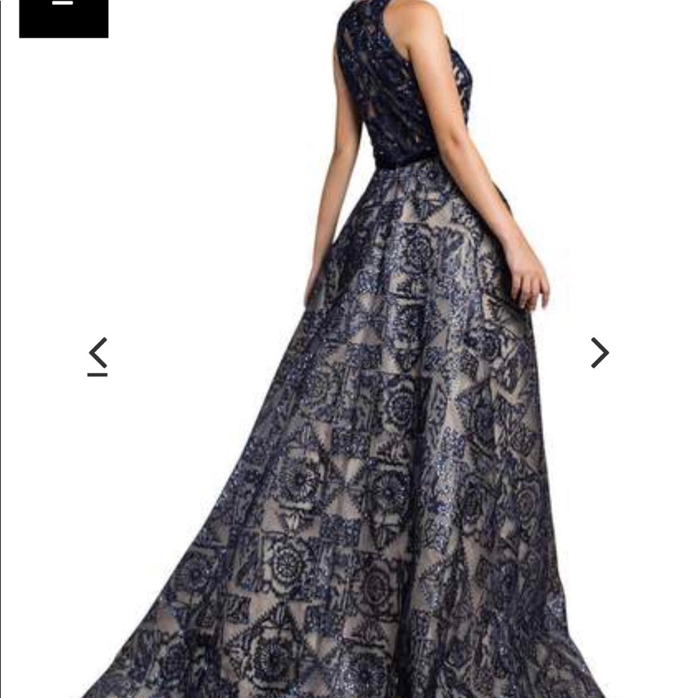ANDREA & Leo Navy Evening Gown